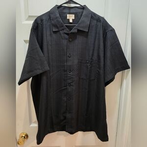 Hudson River Men's Black Casual Button-Down Shirt Xxl